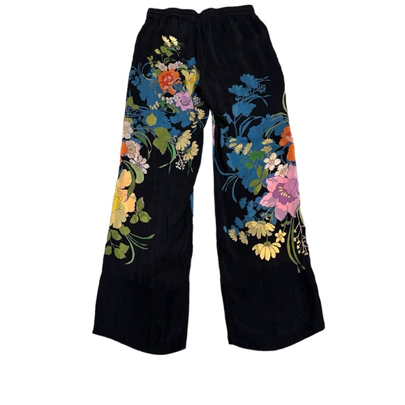 JOHNNY WAS black with floral sheer pants in size S, NWT - Picture 2 of 11